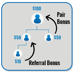 readymade binary mlm script,  binary mlm software , binary mlm software company Advance MLM Binary Plan Script pair referral bonus